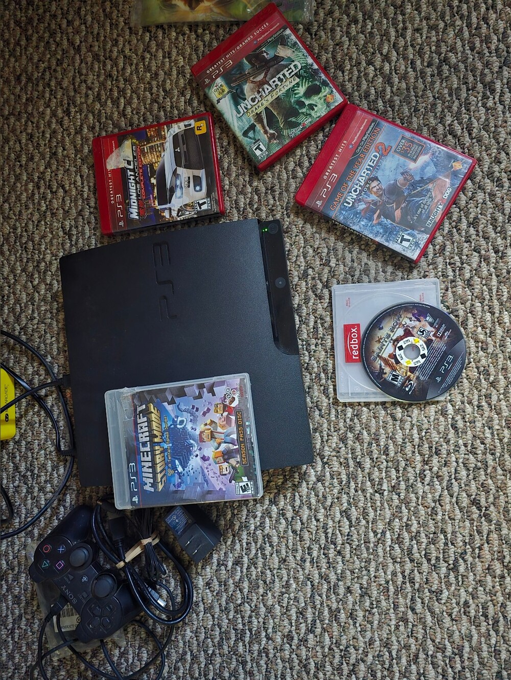 Sony PlayStation 3 Black Slim Console. 160GB. Games Included